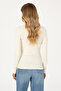 Women's Cream Turtleneck Sweatshirt 50313430-Vr256 - 5
