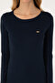 Women's Navy Blue Slim Crew Neck Basic Sweatshirt 50315419-Vr033 - 6