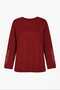 Women's Lycra Mid-Age and Older Women's All-Season Burgundy Mother's Combed Cotton Blouse New Season Sleeve Embroidered - 7