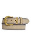 100% Genuine Leather, Gold Suit Buckle 4 Cm Suede Cream Women's Belt; Jeans, Sports Belt=an-byn-77