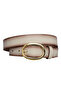 100% Genuine Leather, Gold Oval Buckle 3 Cm Mink Women's Belt; Dress, Trouser Belt = 3cm-kdn-36 - 3