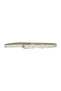 100% Genuine Leather, Gold Color Buckle Thin 2 cm Milk White Women's Belt; Dress, Pants Belt_atnlı - 3