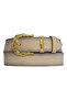 100% Genuine Leather, Gold Suit Buckle 4 Cm Suede Cream Women's Belt; Jeans, Sports Belt=an-byn-77 - 7