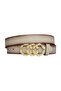 100% Genuine Leather, Gold Knit Buckle 3 Cm Mink Women's Belt; Dress, Trouser Belt = 3cm-kdn-45 - 6