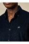 The Midnight Texture – Dark Blue Corduroy Shirt with Deep Ribbed Feel, Comfort Fit - 6