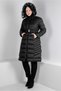 INFLATABLE COAT WITH HOODED FUR AND BELT 90327 - 2