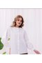 Women's Ecru Baby Collar Balloon Sleeve Poplin Shirt Comfortable Fit