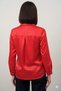 Women's Red Lightweight Flowy Satin Surface Shirt Hzl22W-Bd139641 - 4