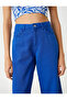 Denim Trousers High Waist Wide Short Leg Jean - 5