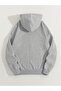 Heart Spider Web Printed Zippered Cardigan - Black Gray Oversized Hoodie with Pockets - 2