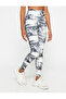 Abstract Printed Sports Leggings High Waist - 3