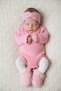 Stitch-Free Thessaloniki Knitted Sausage Collar Ruffled Baby Girl Knitwear Bodysuit Sweater & Headband Two-Piece Set - 2