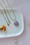 Floral Vintage Clamshell Photo Insertable Steel Necklace - 5