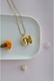Floral Vintage Clamshell Photo Insertable Steel Necklace - 5