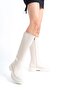 Vanessa Women's Serrated Thick Sole Below the Knee Zippered Daily Boots