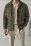 Premium Men's Fleece Lined Snap Fastener Khaki Jacket Ls-89921