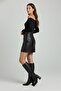 Swarıus High Waist Skirt Mini Skirt Black - 3