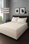 Satin Stripe 100% Cotton Satin Single Striped Fitted Sheet Set with Pillow 120X200+30