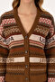 Women's Camel Knitwear Cardigan 50310044-Vr233 - 6
