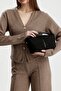 Women's Archi Suede Clutch Bag Black - 3
