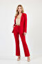 Red Jacket Trousers Suit - 2