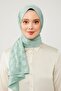 Water Green Checkered Pattern Jacquard Elegance Shawl - 3