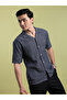The Urban Texture – Grey Denim Shirt with Rugged Printed Finish, Comfort Fit - 7