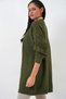 15768 Khaki Hair Knit Pattern Buttoned Hijab Knitwear Cardigan - 4