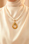 Quarter Gold Compatible 12mm Pearl Necklace - 2