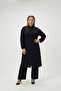 Bürümcük Fabric Shirt Collar Tunic Set Buttoned Along the Length Suitable for Hijab Plus Size - 2