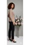 Knitted Blouse with a High Neck, Drawstring Detail at the Front and Slit Detail. - 2