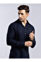 The Deep Ocean – Dark Navy Linen Shirt with Rich Depth, Comfort Fit - 4