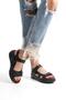 Women's aston comfort orthopedic velcro sandals black - 2