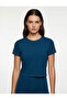 Slim Fit Short Sleeve Crew Neck Crop Sports T-Shirt