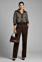 Women's Contrast Knit Faux Fur Bomber Knitwear Jacket
