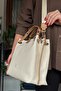 4-compartment back pocket large size handmade daily women's shoulder bag 33x26 cm 2180 - 5