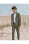 Young Men's 100% Linen Fabric Suit, 3-Piece Suit_Rg3361 - 3
