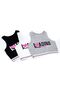 Girl's 3-Piece Non-Padded Colorful Thick Strap Cotton Lycra Half Tank Top Training Bra Bustier Body-Hugging Stretch Fabric - 6134-3 - 3