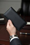 Unisex Black Large Paraportfolio Clutch Bag with Wallet and Hand Band - with Phone Compartment - 3