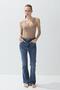 Women's Mocha Color V-Neck Snap-On Bodysuit - 4