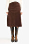 Regular Fit Normal Waist Velvet Midi Skirt G1740Ax25Au - 5
