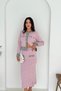 Crew Neck Cardigan Midi Skirt Knitwear Bottom-Top Set Aw25Au0039