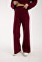 Cardigan Pants Burgundy Women's Bottom Top Knitwear Set - 6