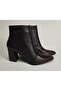 Women's Genuine Leather Crocodile Detailed Brown Leather Heeled Boots
