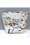 Bicycle Patterned Beach Bag - 3