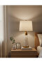 Cream Marble Table Lamp With Light-Up Base