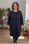 Long Sleeve Pocketed Round Neck Collar Embroidered Length 100cm Steel Knitted Coat