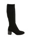 Women Microfiber Knee High Boots in Black - 2