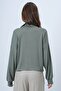 Khaki Shawl Detailed Regular Fit Modal Fabric Blouse Alc-X14653 - 6
