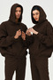 Unisex 3 Yarn Sha Fleece-Lined Sweatshirt Set Suitable for Couples to Use (Single)